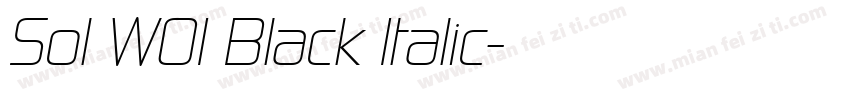 Sol W01 Black Italic字体转换